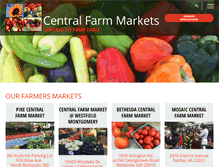 Tablet Screenshot of centralfarmmarkets.com